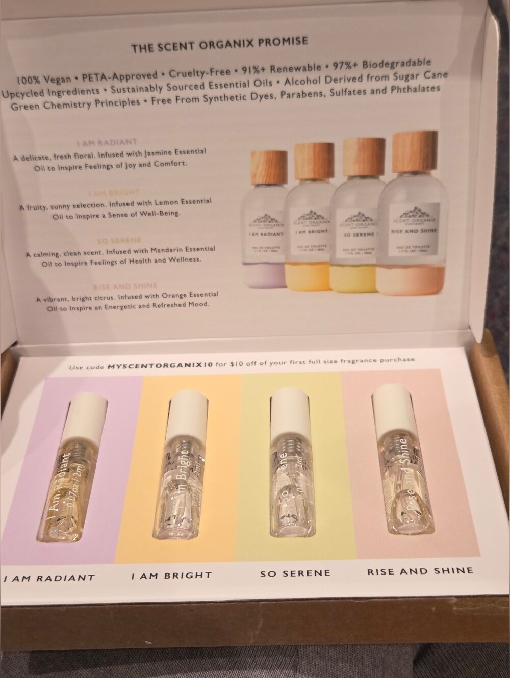 Scent Organix Discovery Kit 4 Travel Size Scents  Cruelty-Free Fragrance Set